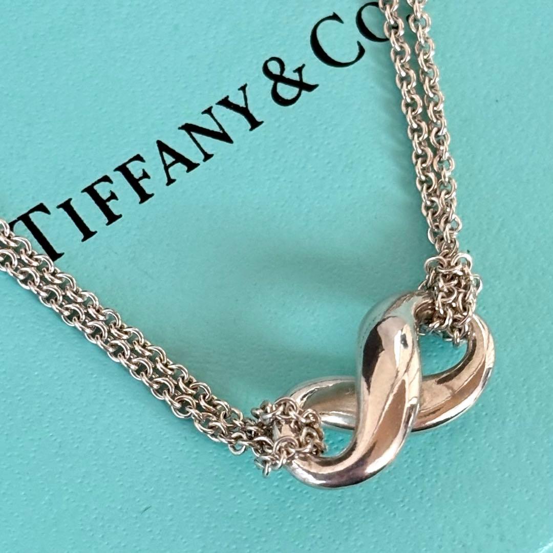 【ティファニー】インフィニティ ネックレス ダブルチェーン シルバー925