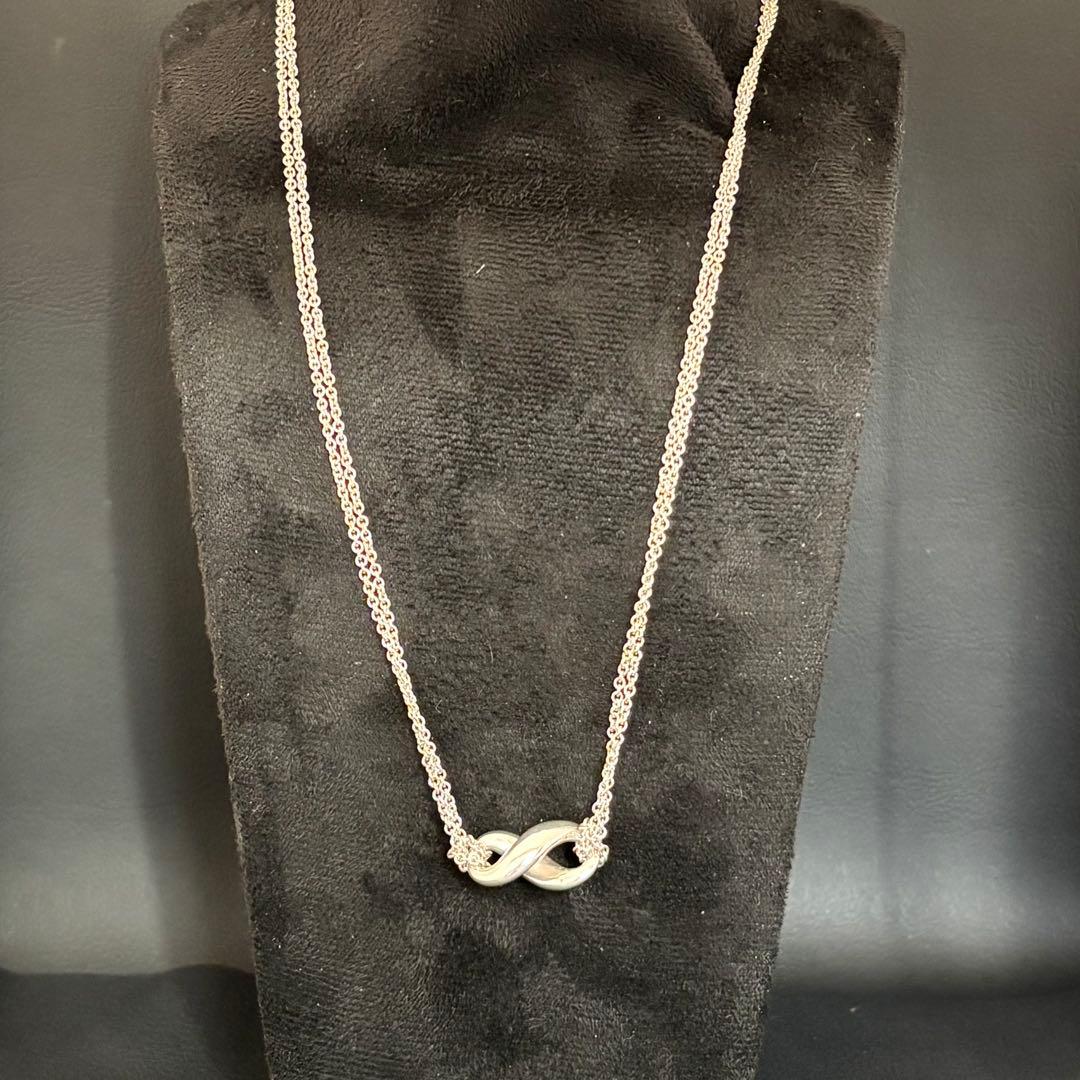 【ティファニー】インフィニティ ネックレス ダブルチェーン シルバー925