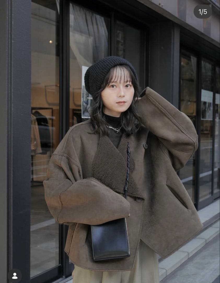 帽子 CALME _loose fit beanie BLACK