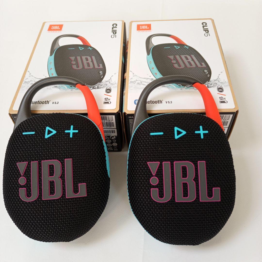 JBL CLIP5 ファンキーブラック ワイヤレススピーカー 二台組