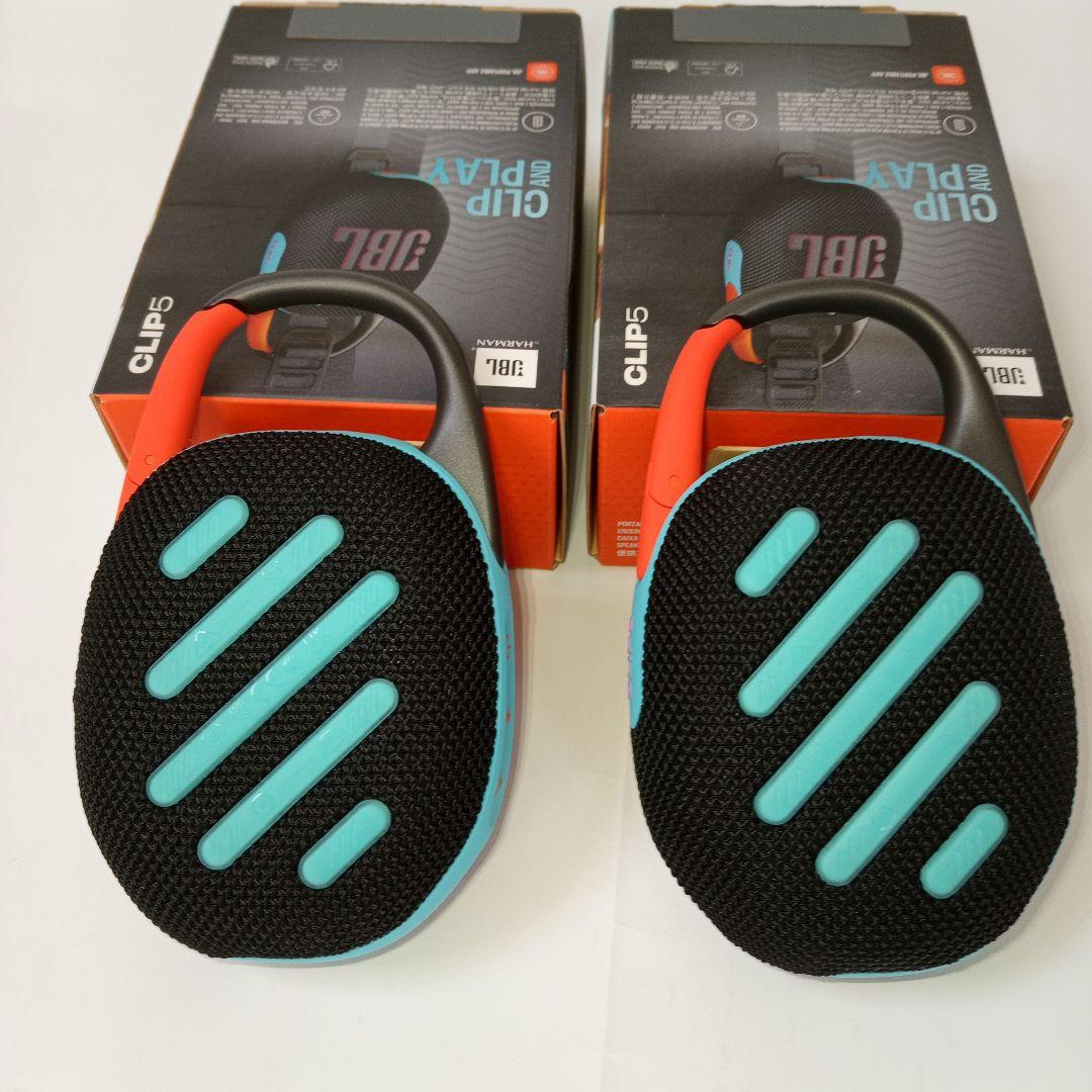 JBL CLIP5 ファンキーブラック ワイヤレススピーカー 二台組