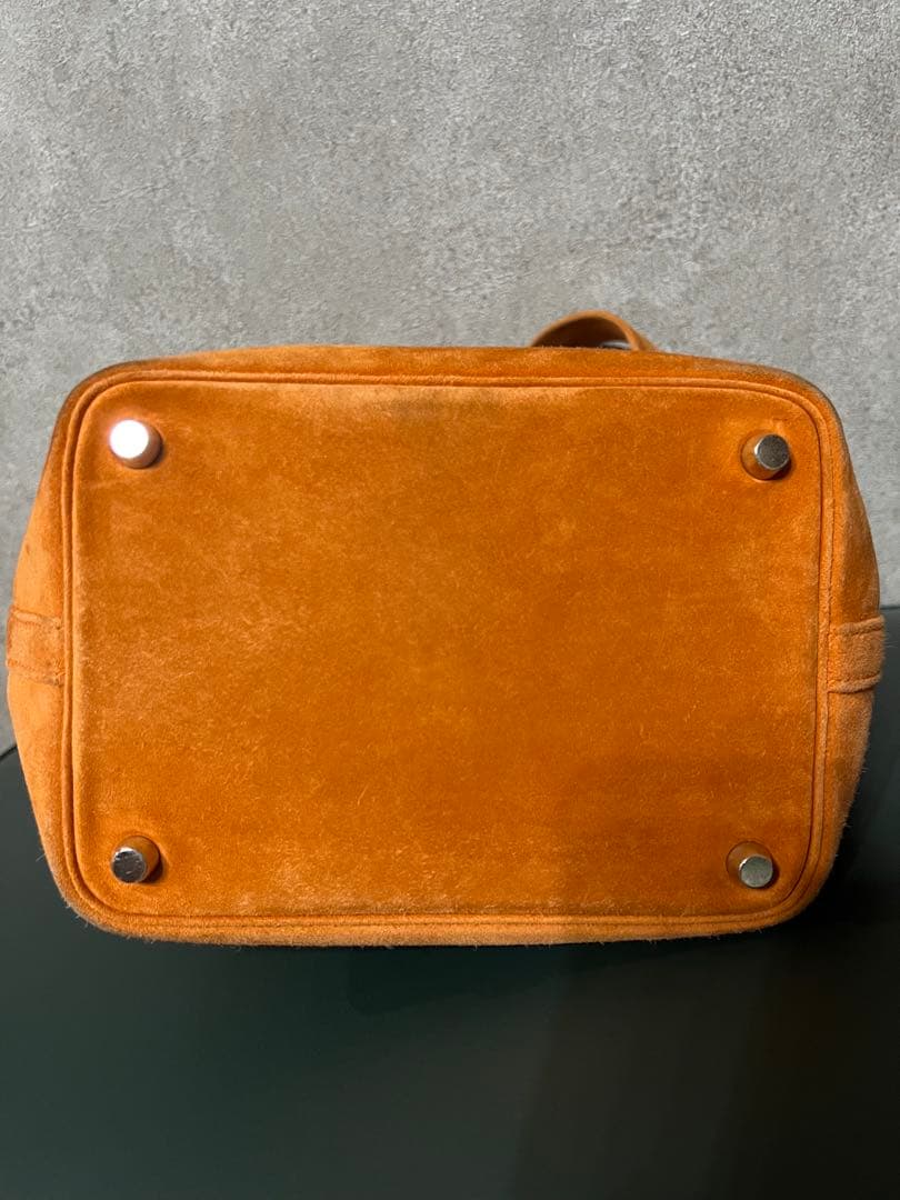 HERMES ピコタン　オレンジ スエード