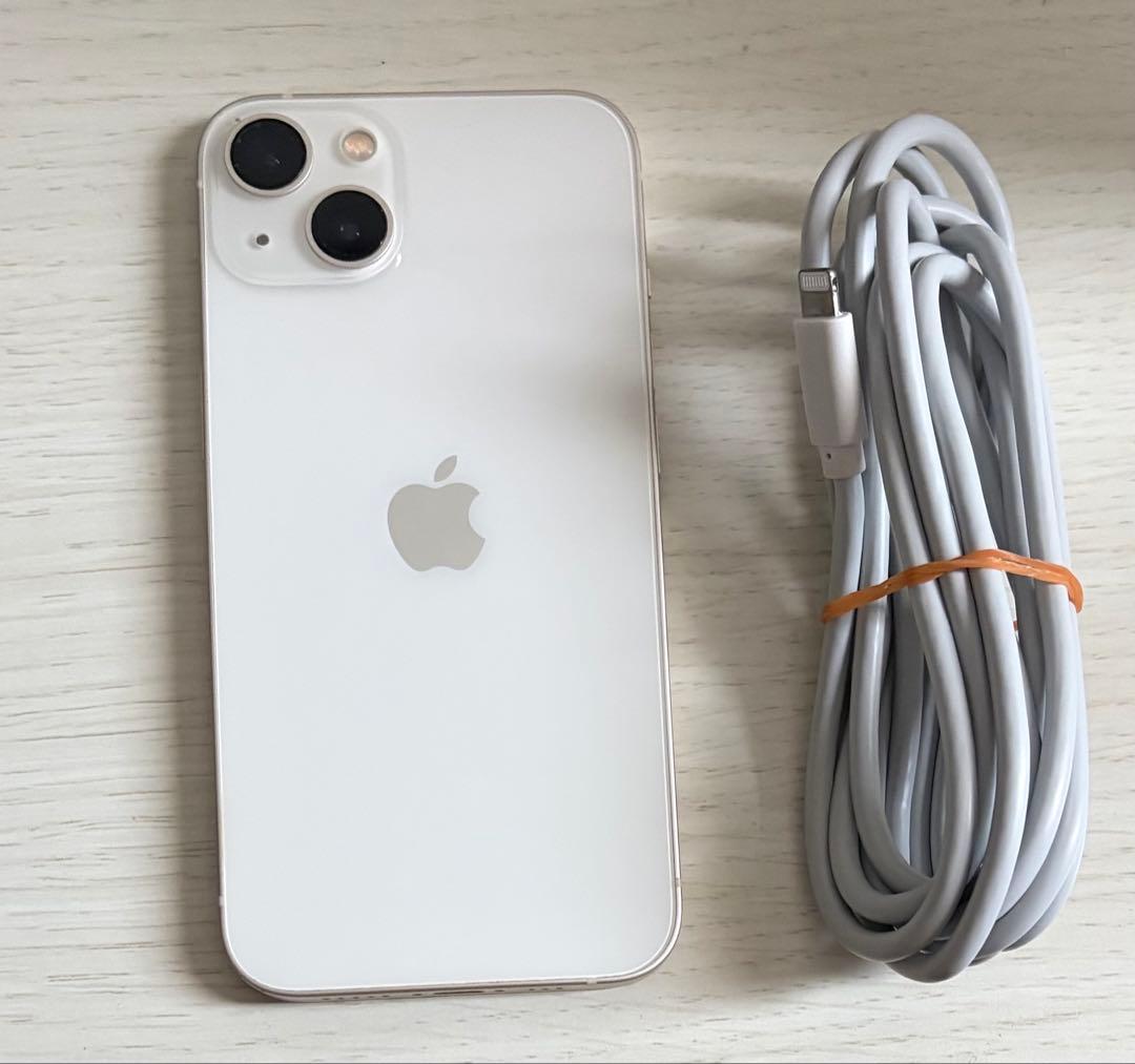 Apple iPhone 13 ホワイト 本体 充電ケーブル