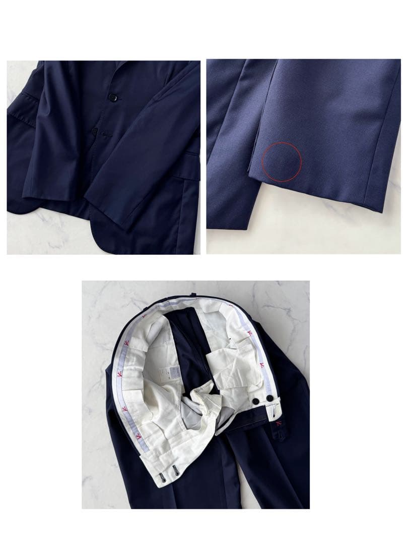 ISAIA イザイア セットアップ スーツ ラペルピン 46 M〜L相当