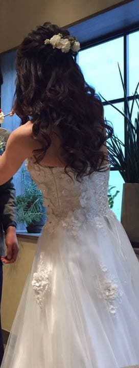 削除予定【クリーニング済】ウェディングドレス ロング 二次会