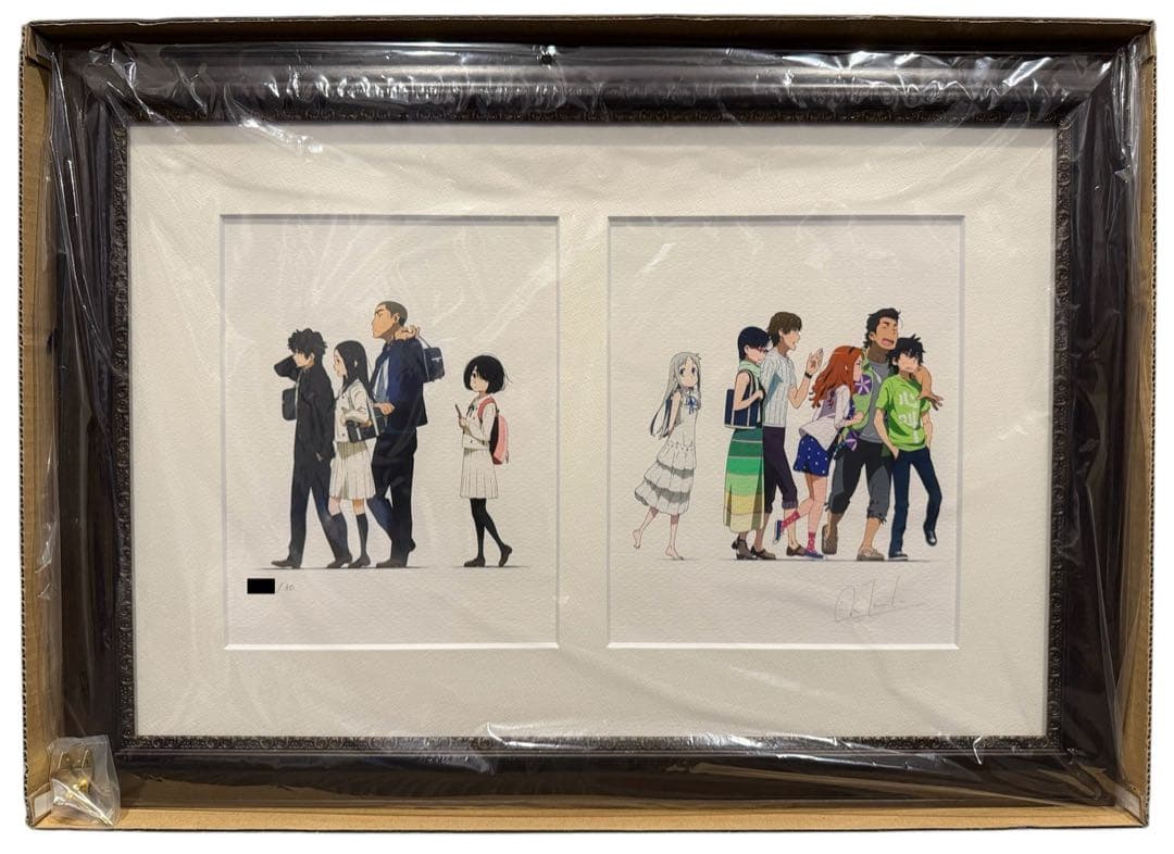 田中将賀 直筆サイン入り版画 ここさけ × あの花