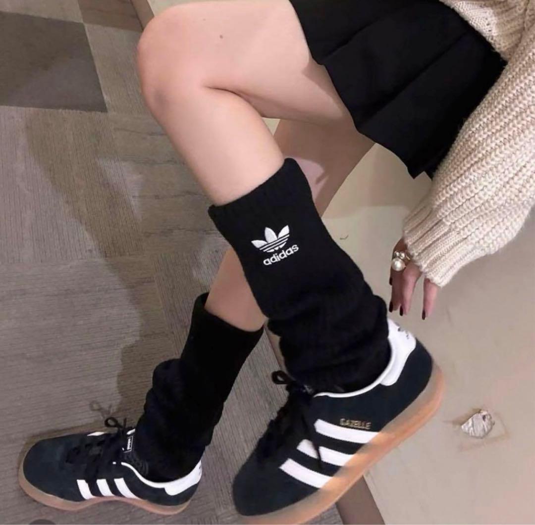 adidas レッグウォーマー 2点セット 黒白