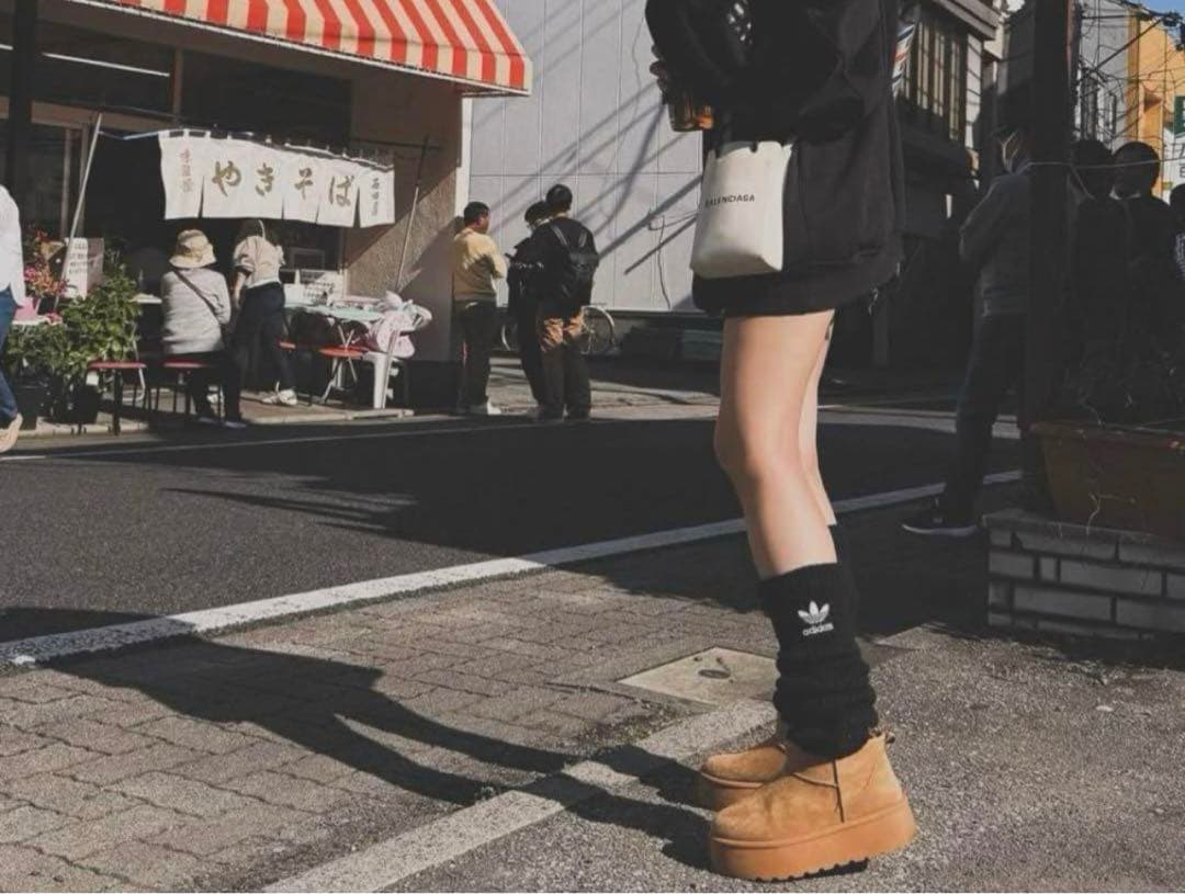 adidas レッグウォーマー 2点セット 黒白