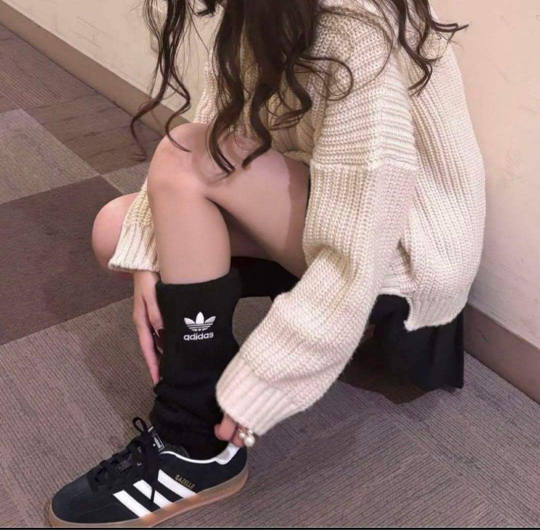 adidas レッグウォーマー 2点セット 黒白