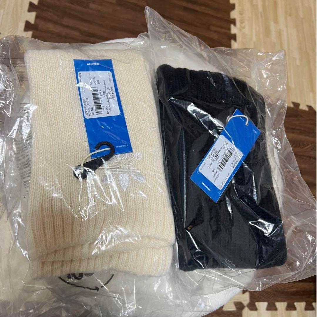 adidas レッグウォーマー 2点セット 黒白