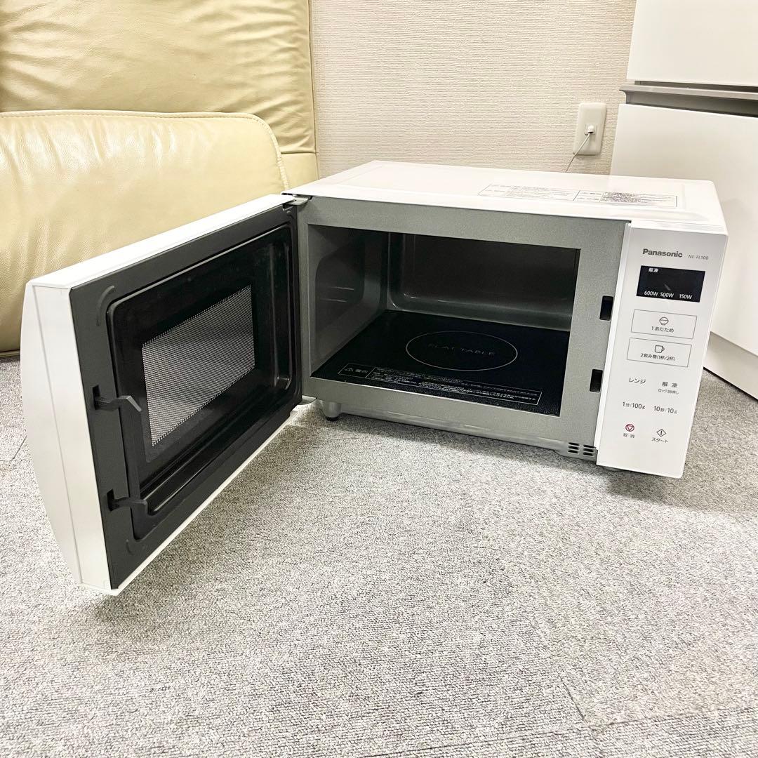 【良品】パナソニック 電子レンジ 2022年製 NE-FL100 -W M