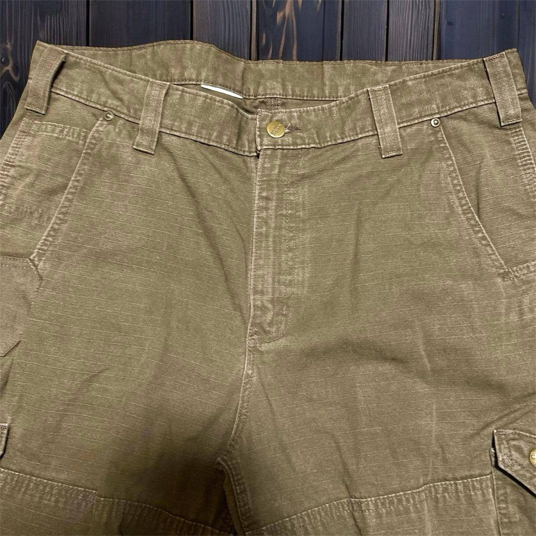 US限定✨カーハート B342 ダブルニー リップストップ カーゴパンツ W38