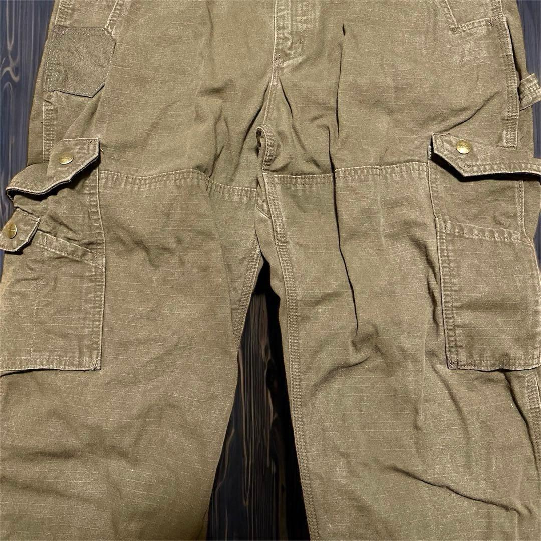 US限定✨カーハート B342 ダブルニー リップストップ カーゴパンツ W38