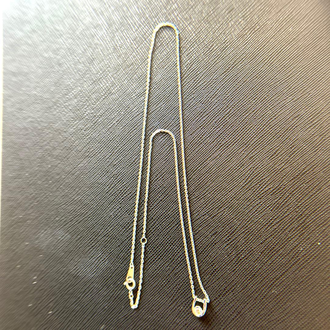 K14ホワイトゴールドネックレス