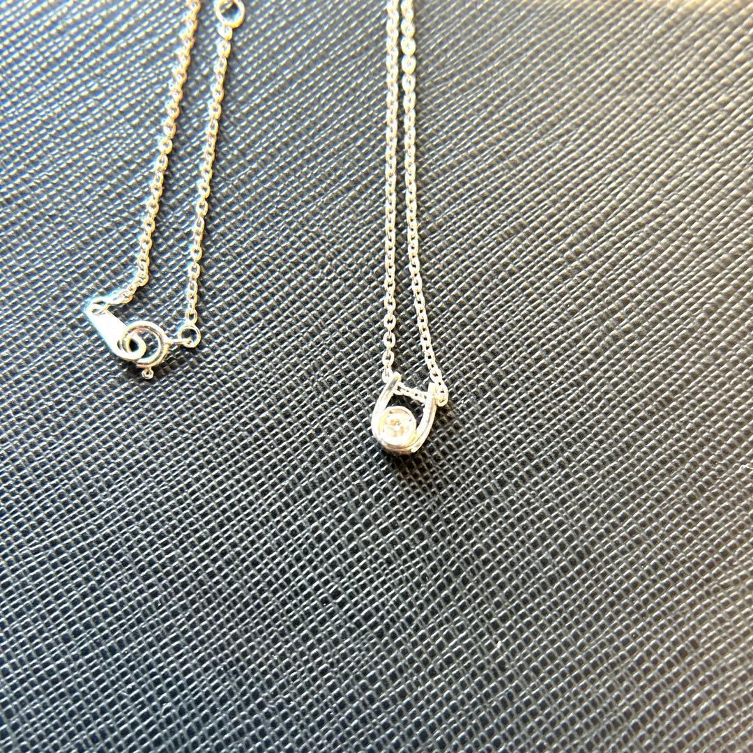 K14ホワイトゴールドネックレス