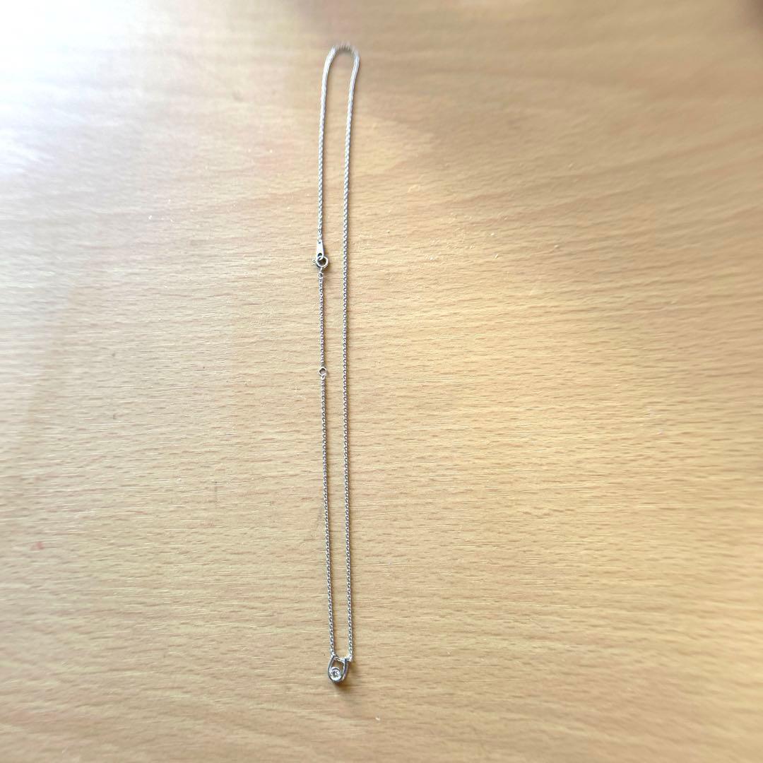 K14ホワイトゴールドネックレス