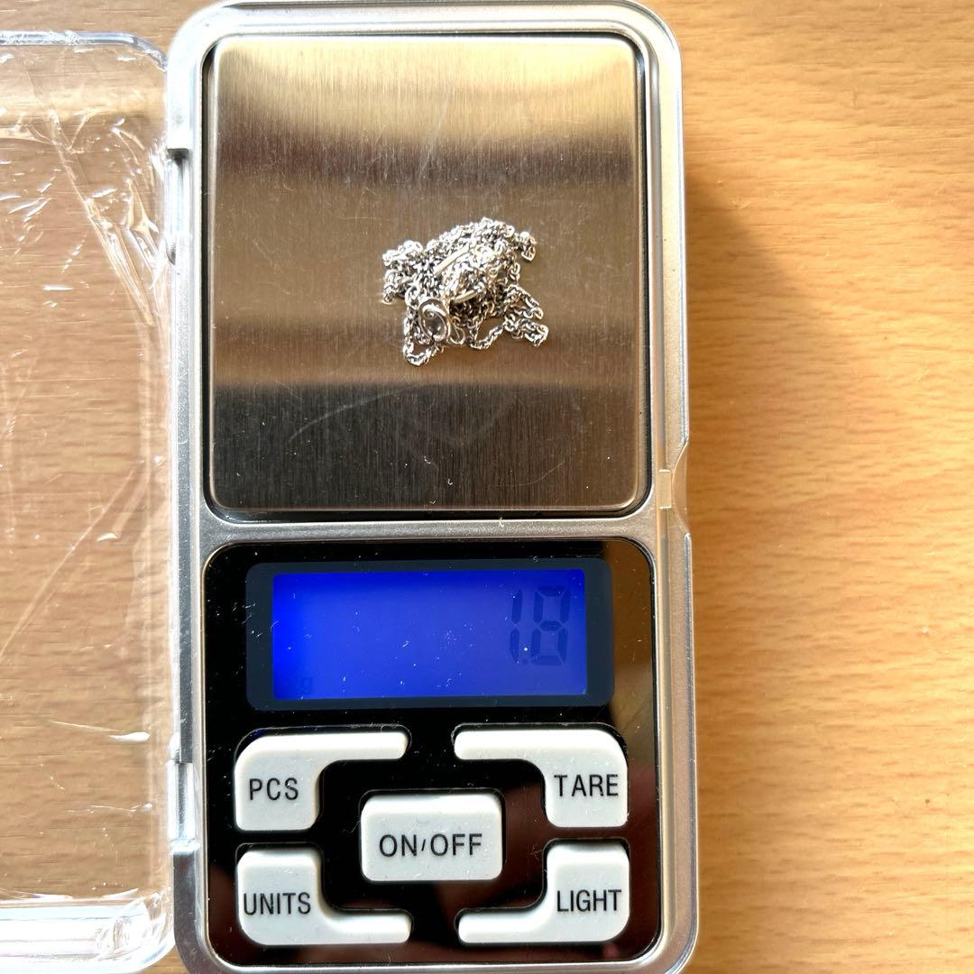 K14ホワイトゴールドネックレス