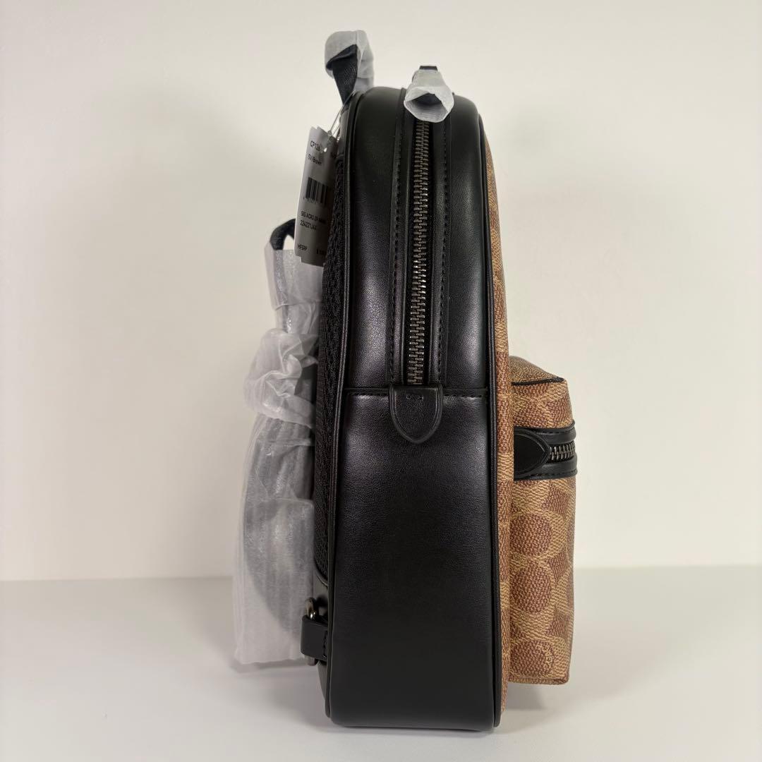 【COACH】 タグ有り チャーター ボディバッグ シグネチャー ベージュ