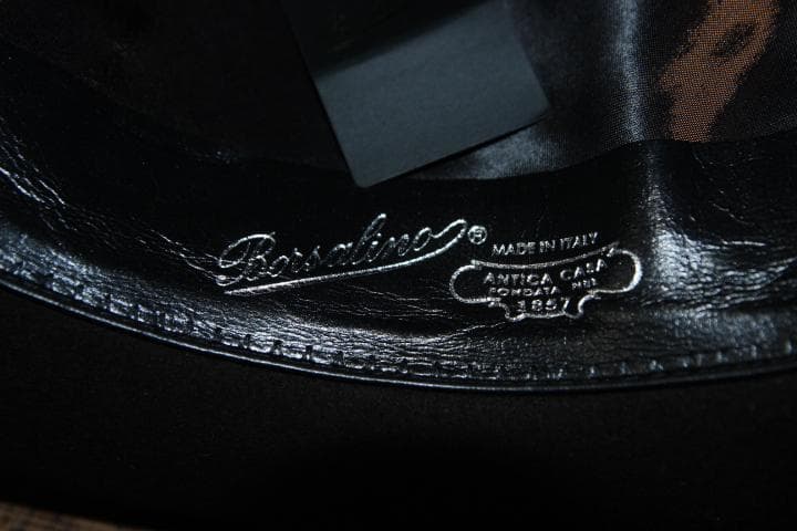 Borsalino ビキューナ ホンブルグハット 59 ボルサリーノ ブラウン