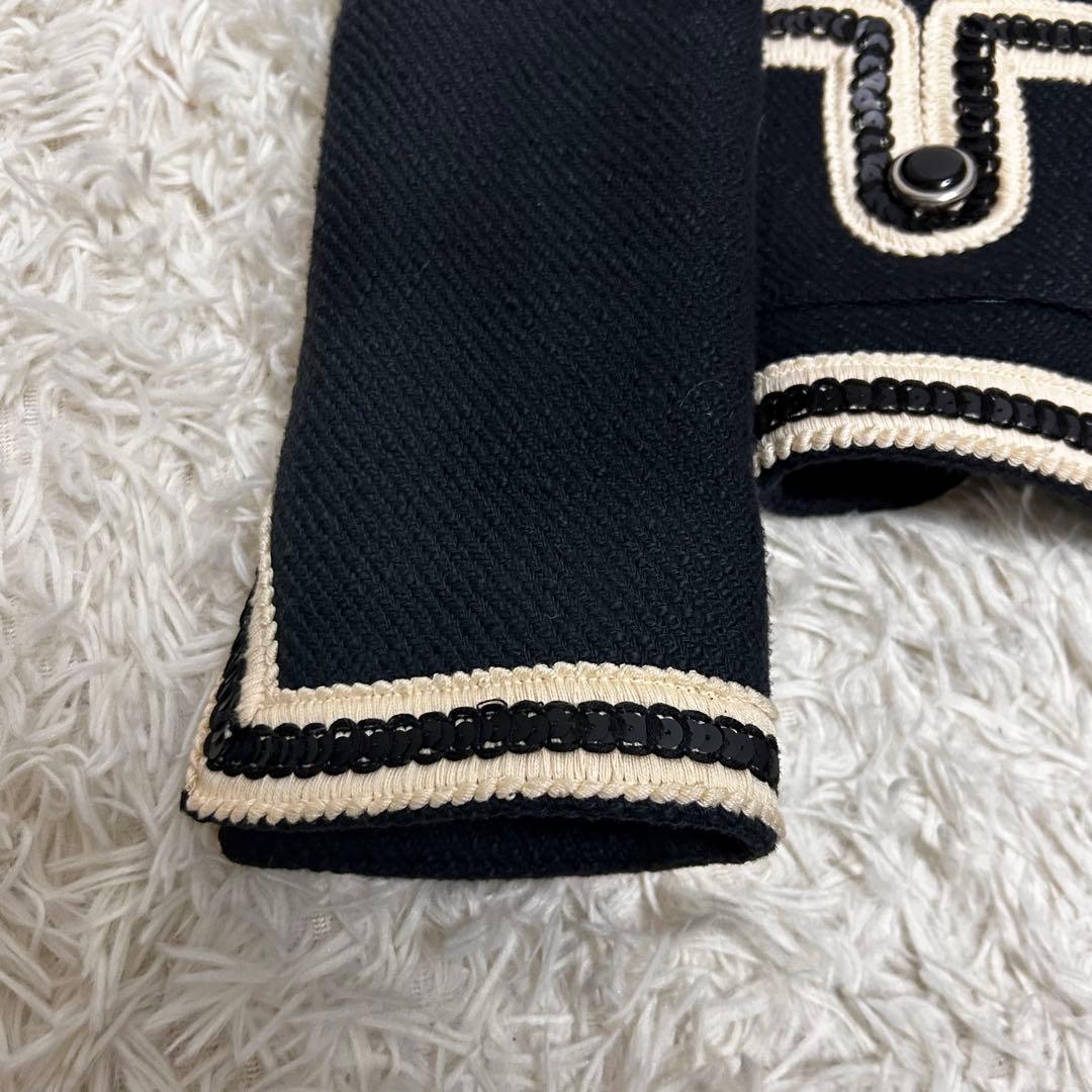 極美品　PaulSmith 変形　ノーカラージャケット　ナポレオン　スパンコール