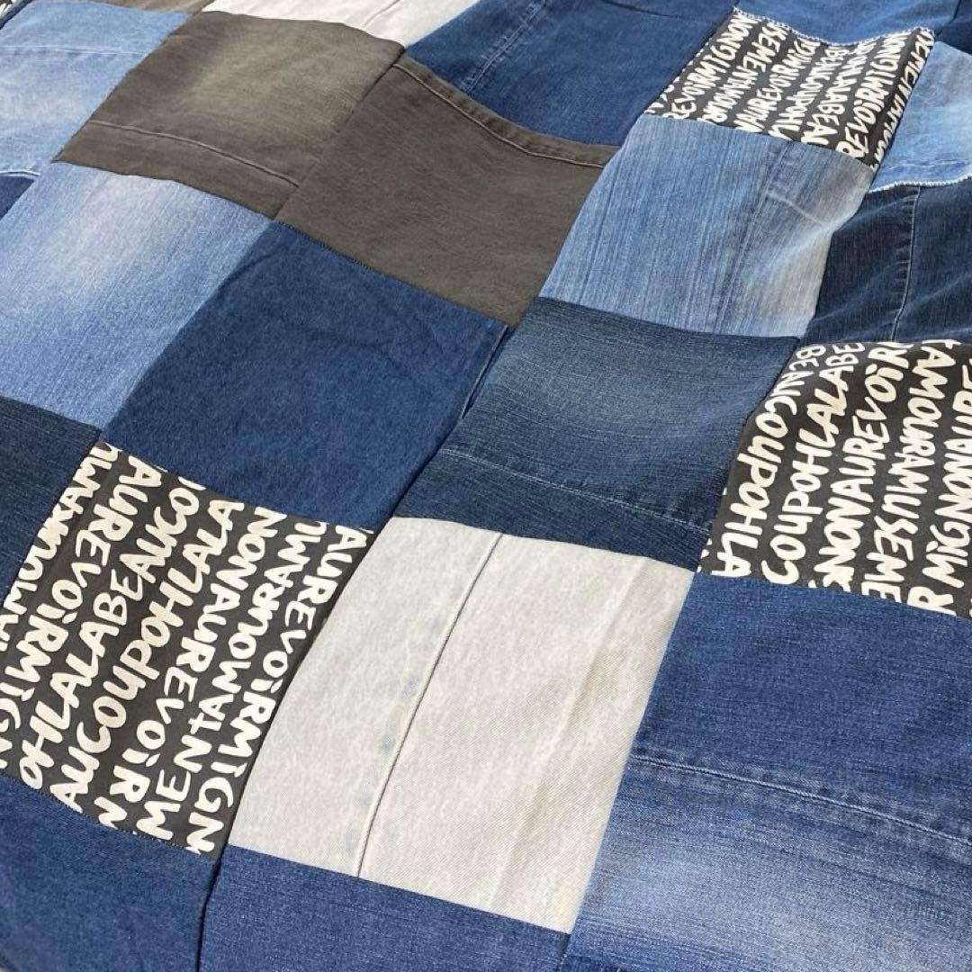 うさぎ年様確認用リメイクデニム マルチカバー　ハンドメイドざっくりベットカバー