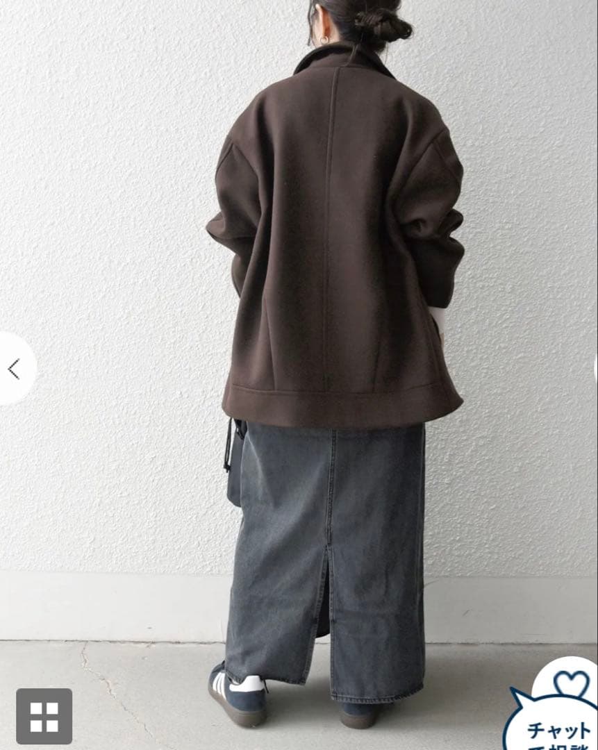 新品未使用 SHIPS any: ウール ミックス コクーン ショート Pコート