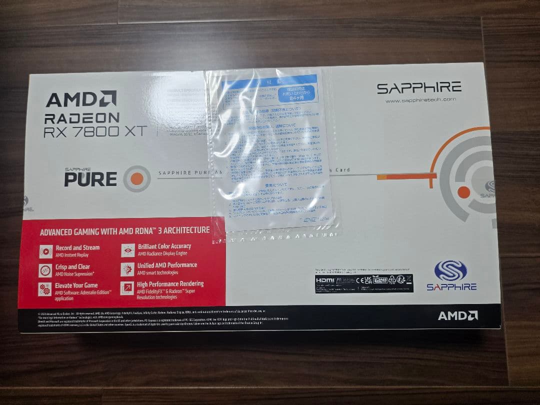 [極美品]グラボ　Sapphire　Radeon RX 7800 XT
