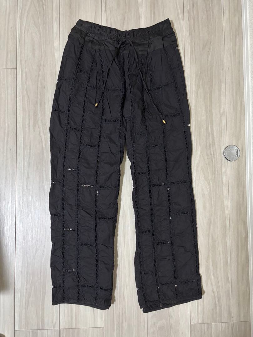 美品 数回着のみ Curensology カレンソロジー エンブロイダリーパンツ