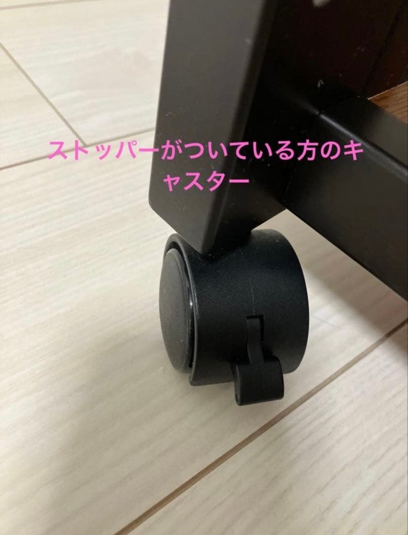 ダークブラウン ベビーベッド 3段階高さ調整