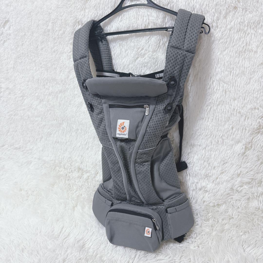 【美品】ergobaby OMNI breeze 抱っこ紐 グラファイトグレー
