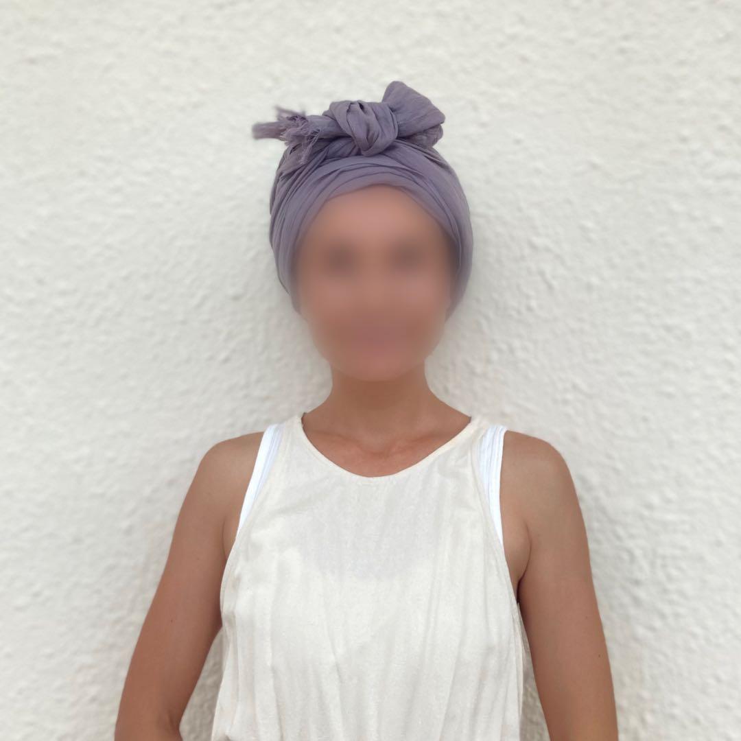 リネンガーゼ　アレンジロングリボン　ターバン