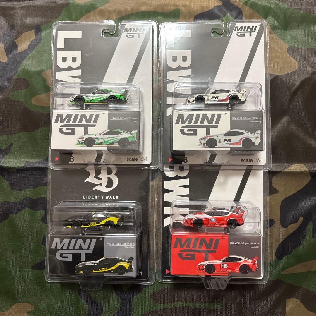 MiNiGT LBWORKS Toyota GRsupra 4台セット