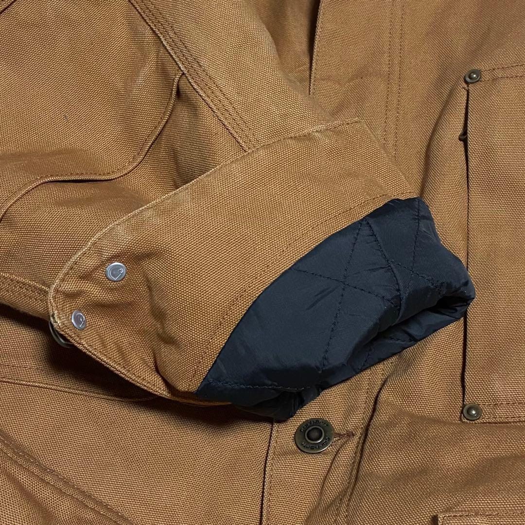 カーハートチョアコートC1093フルスウィング茶キャメルロゴ3XL大アメリカ古着