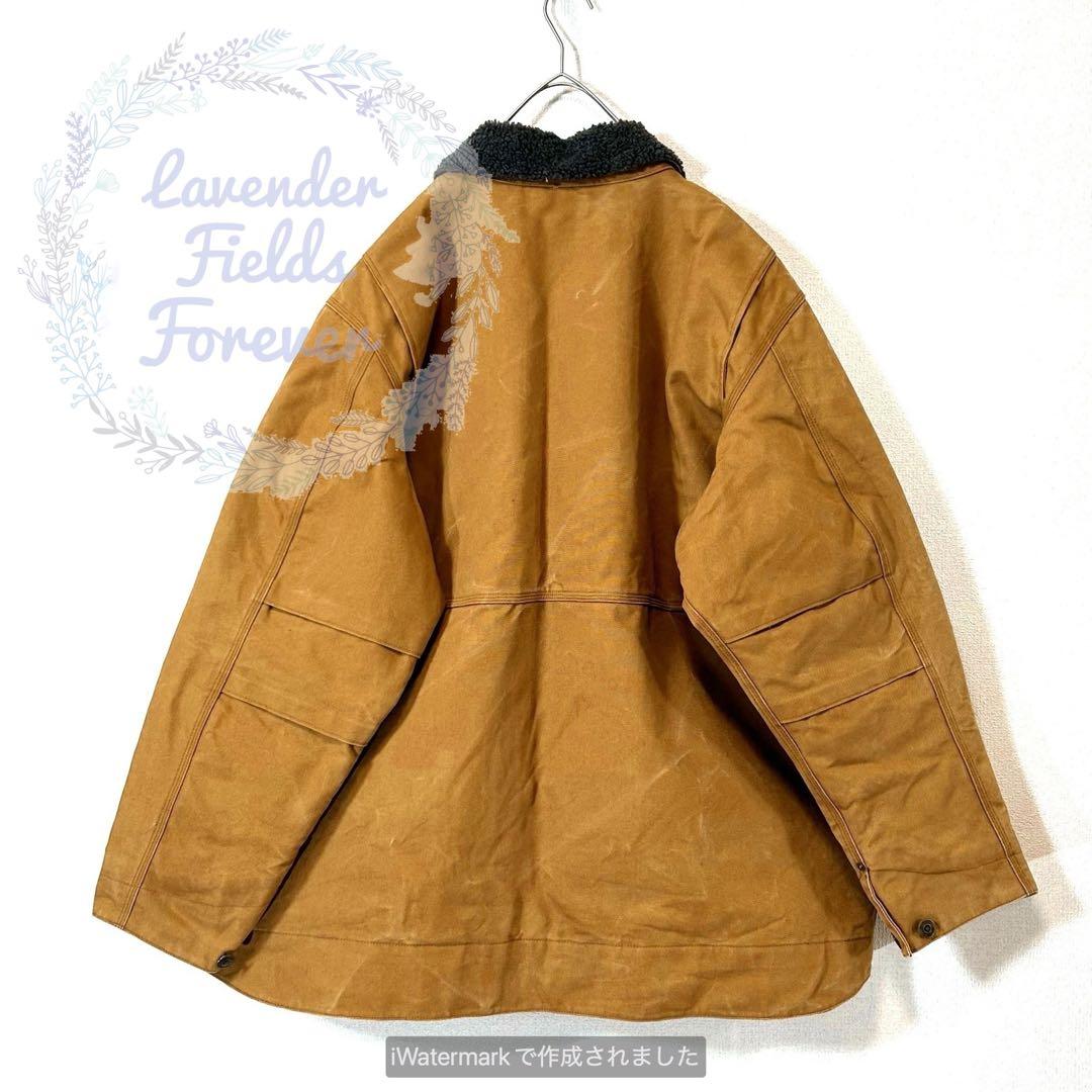 カーハートチョアコートC1093フルスウィング茶キャメルロゴ3XL大アメリカ古着