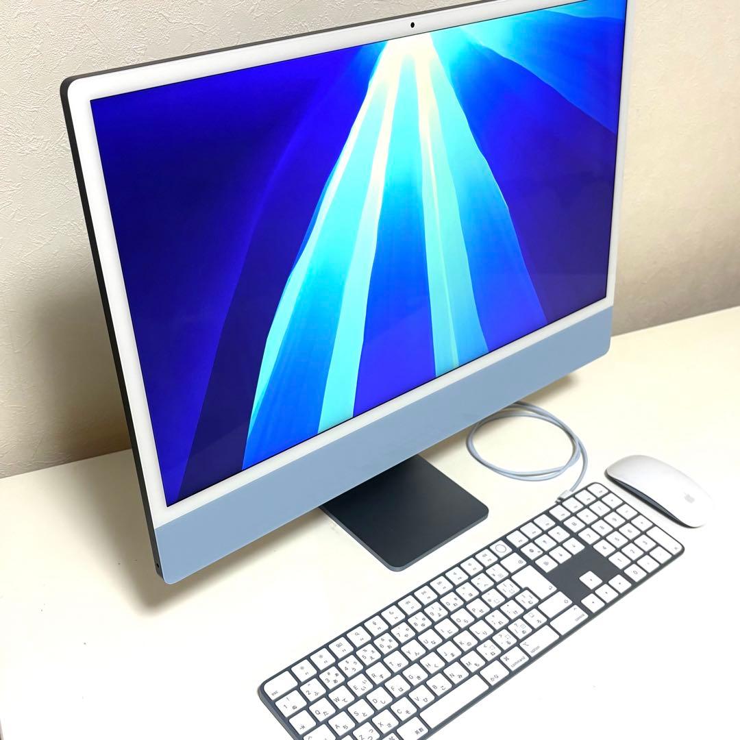【最終価格‼️】 iMac M1 〈1TB〉8GB 24インチ　テンキー付　ブルー