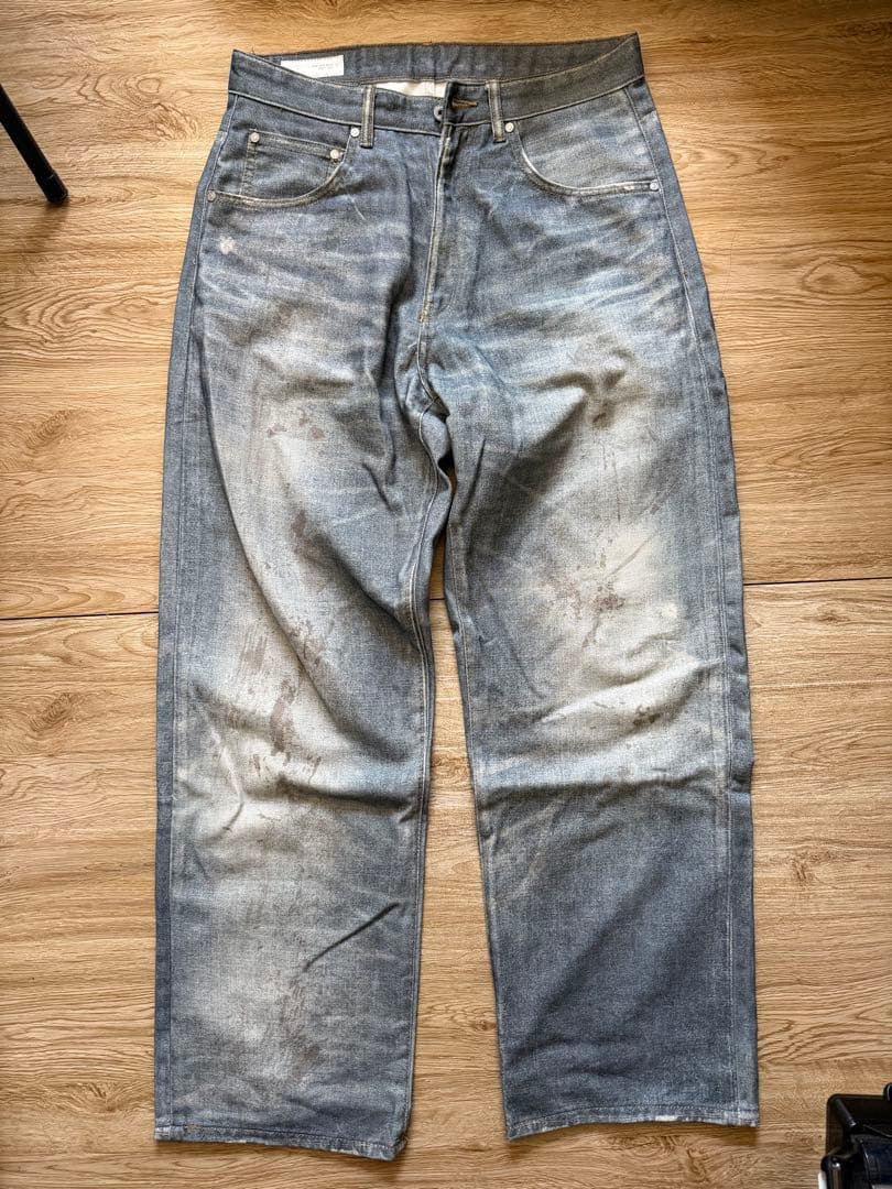 (完売商品)ZARA プリントバギーデニムパンツ　size40