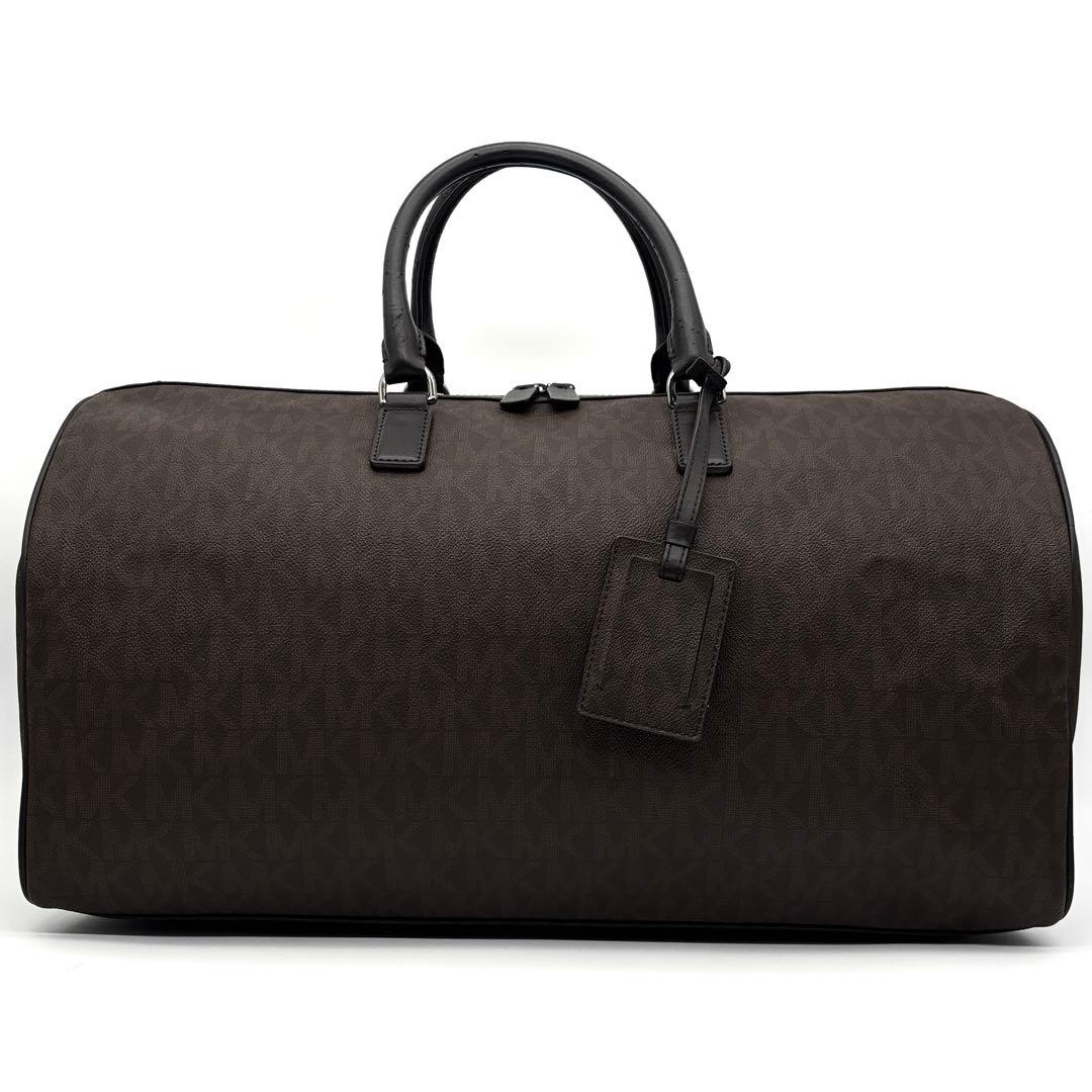 美品 マイケルコース ボストンバッグ 2way MK柄 シグネチャー ブラウン