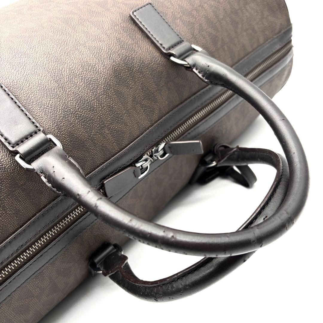 美品 マイケルコース ボストンバッグ 2way MK柄 シグネチャー ブラウン