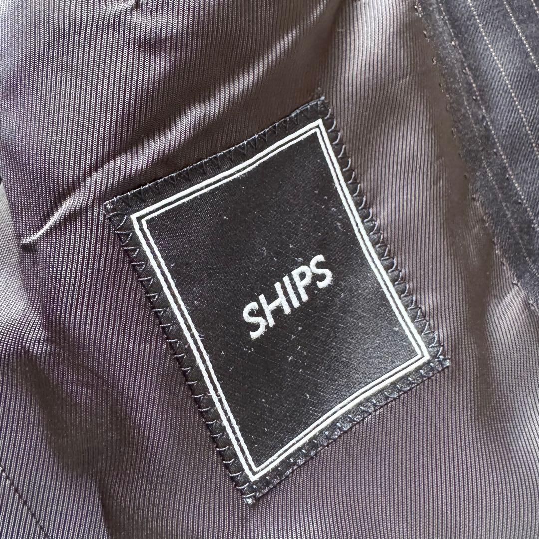 SHIPS ロロピアーナ　スーツ　セットアップ　ネイビー　ストライプ　42