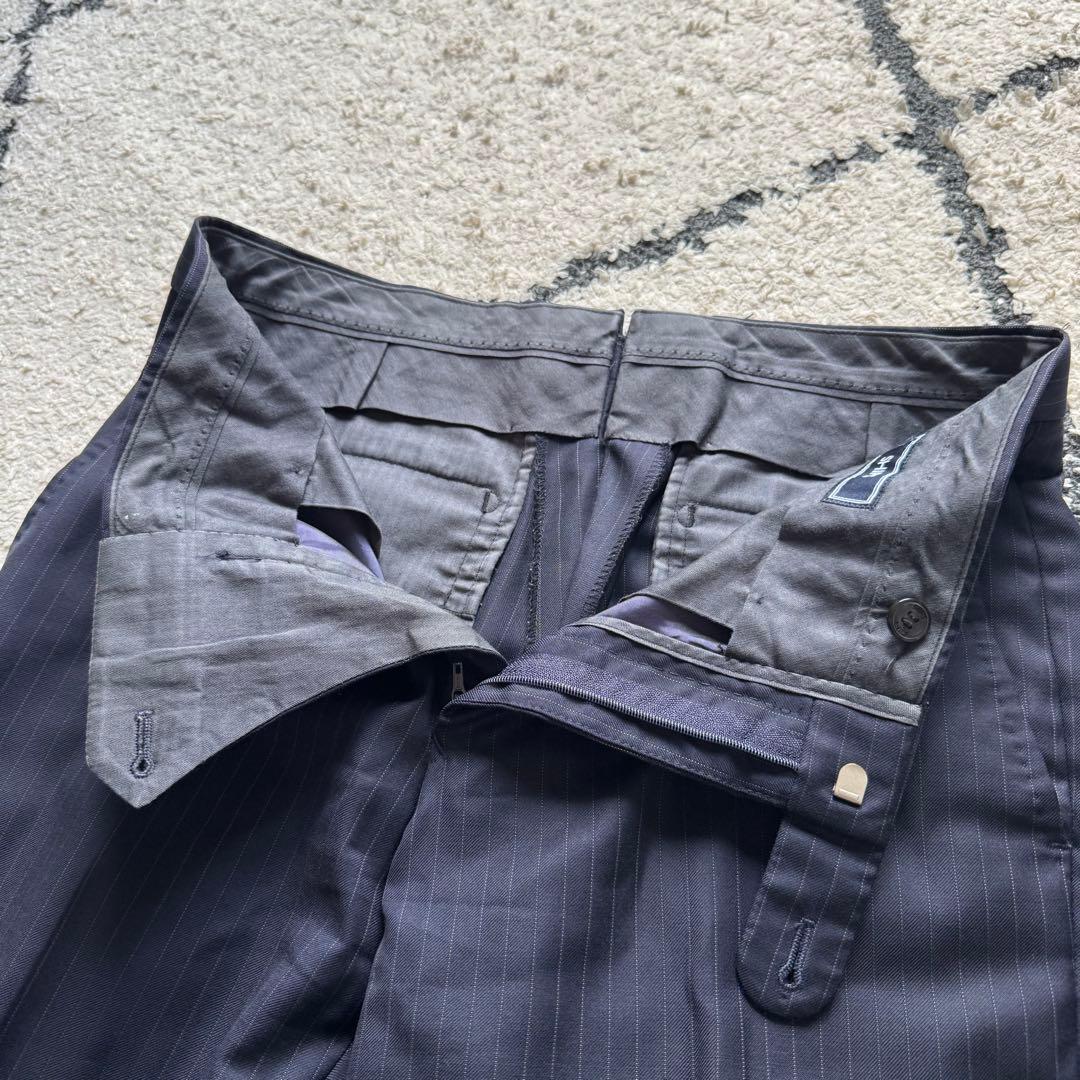 SHIPS ロロピアーナ　スーツ　セットアップ　ネイビー　ストライプ　42