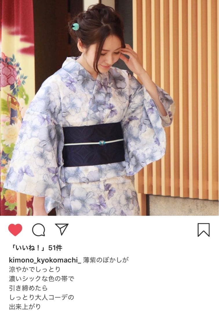 【新品・未使用】HANAE MORI レディース 浴衣 単品 仕立て上がり