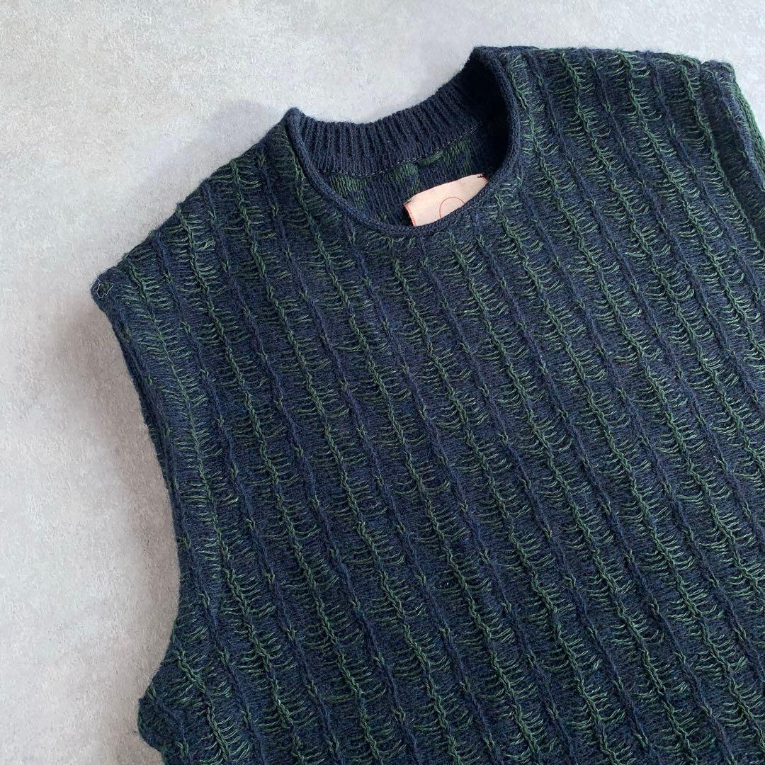 パラスパレス ニットベスト ウール リネン 日本製 PAL'LAS PALACE