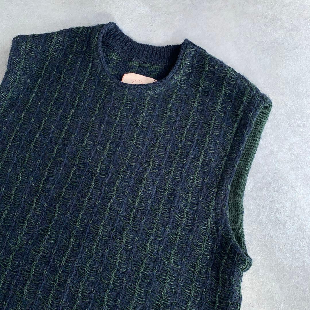 パラスパレス ニットベスト ウール リネン 日本製 PAL'LAS PALACE