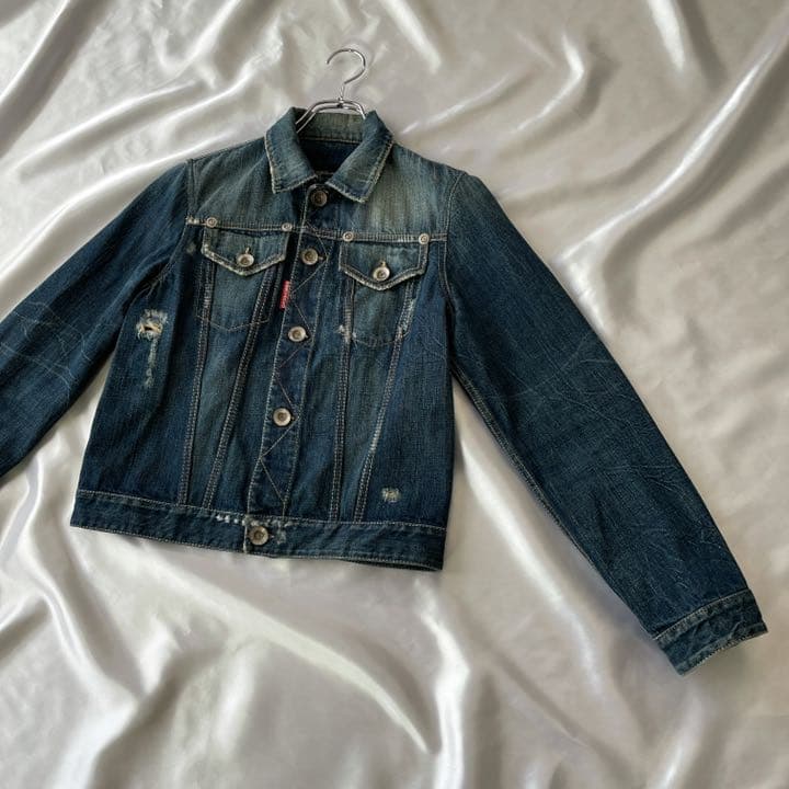 DSQUARED2 デニムジャケット Gジャン　ダメージ　インディゴ　サイズ44