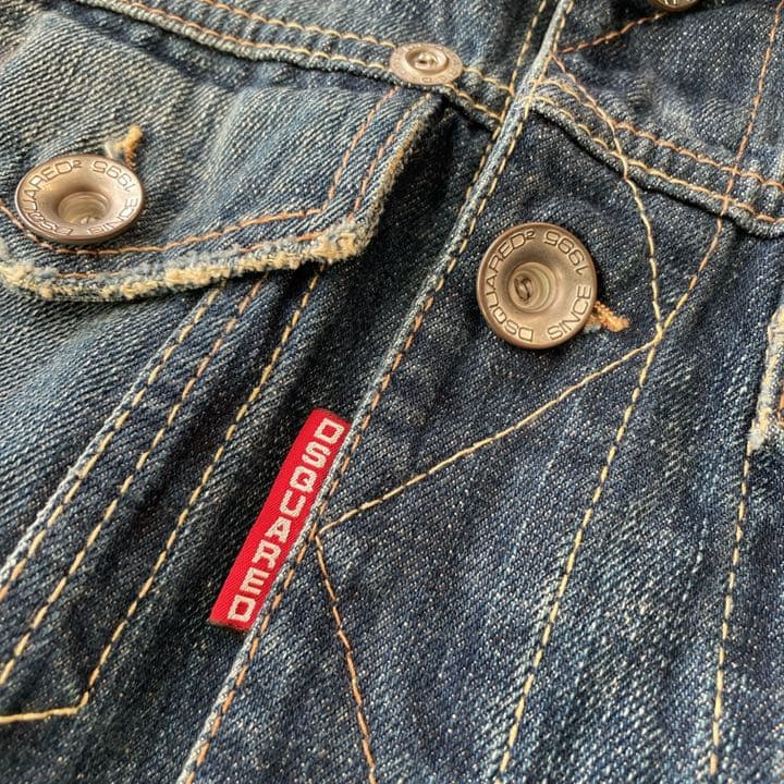 DSQUARED2 デニムジャケット Gジャン　ダメージ　インディゴ　サイズ44