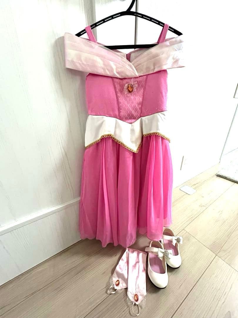 ビビディバビディブティック　オーロラ姫ドレス　100㎝　シューズ16㎝