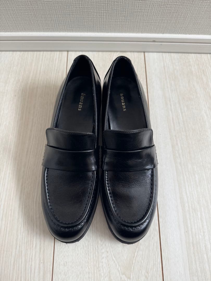 anuans レザーローファー　M