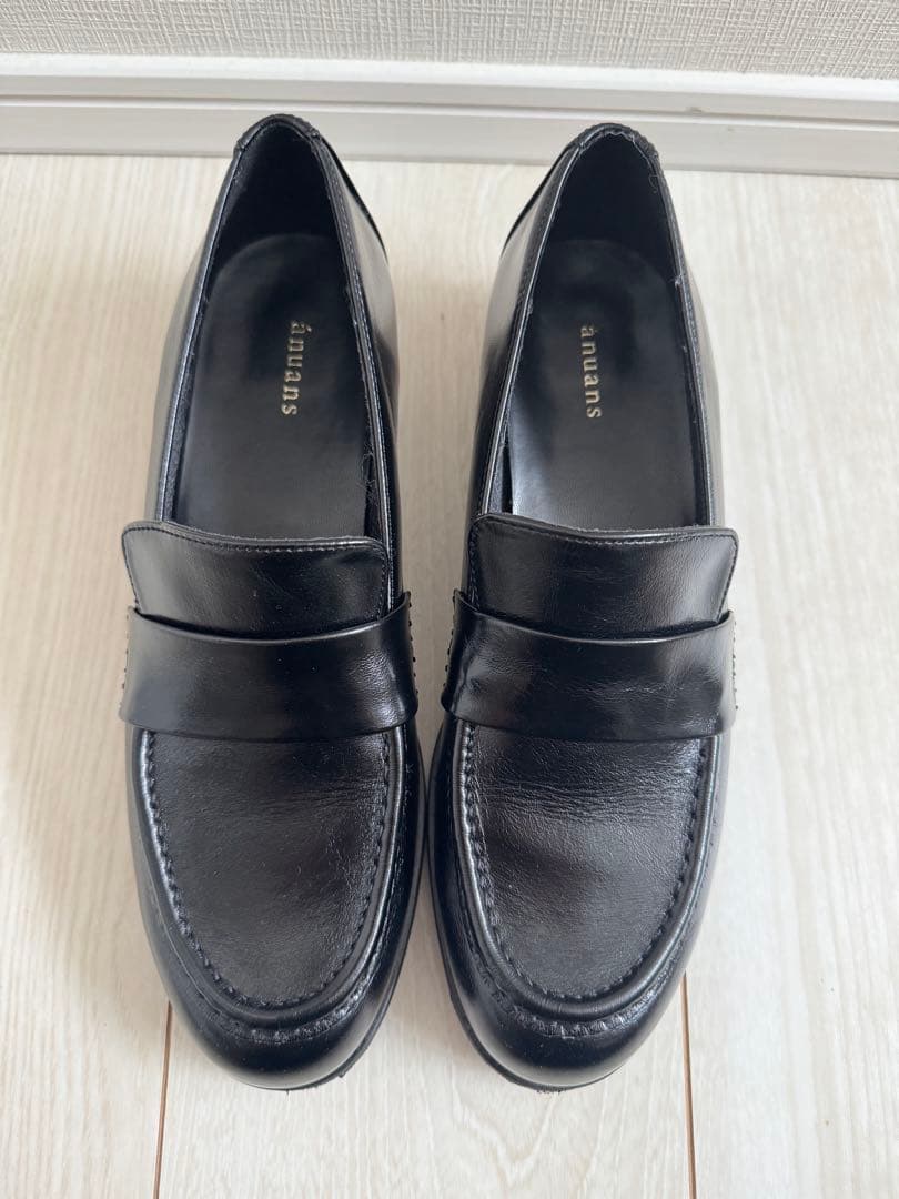 anuans レザーローファー　M