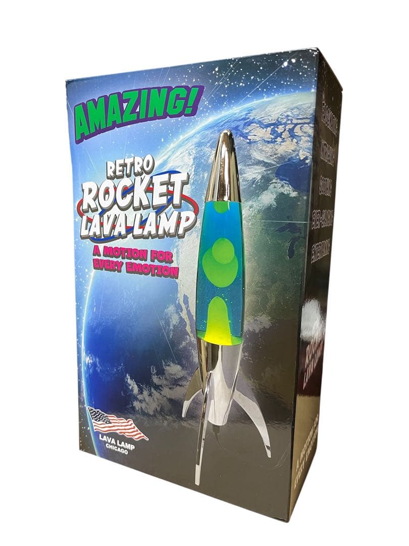 ラバランプ ロケット オレンジ イエロー　LAVA LAMP