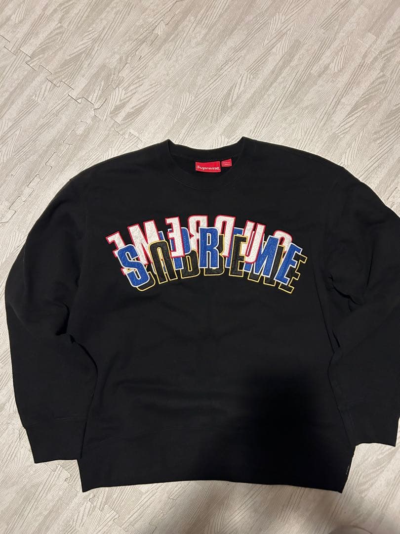 レ*★様 Supreme カラフルロゴ ブラックスウェット　S